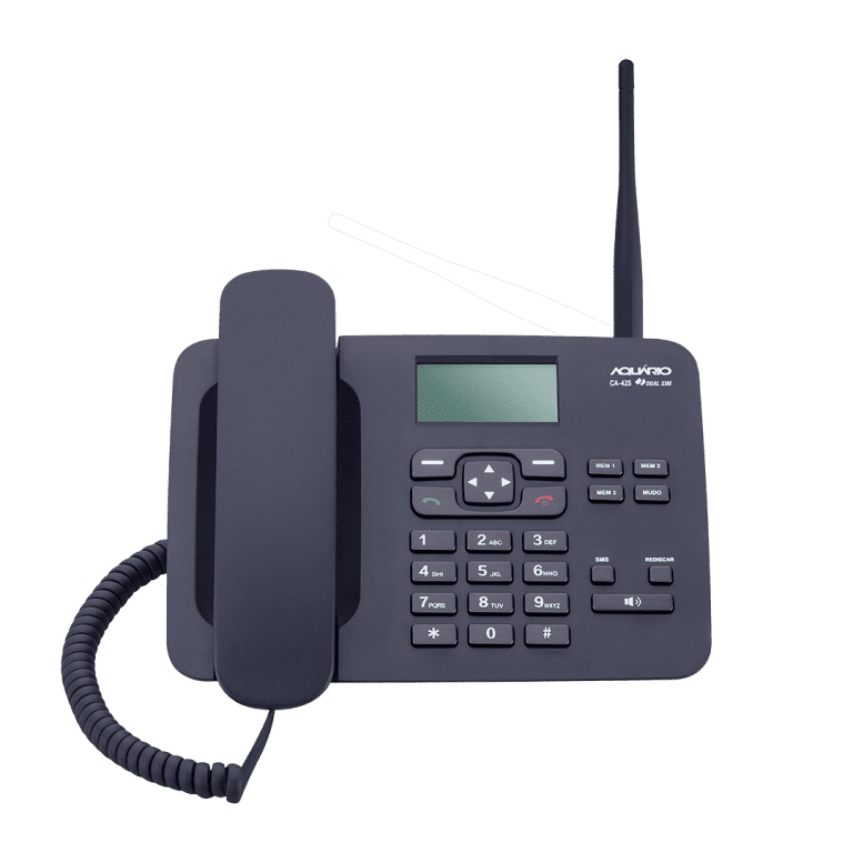 CA 42S telefone rural frontal dual chip aquário