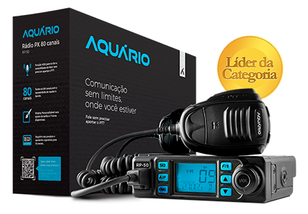 Rádio PX 80 canais compacto Aquário