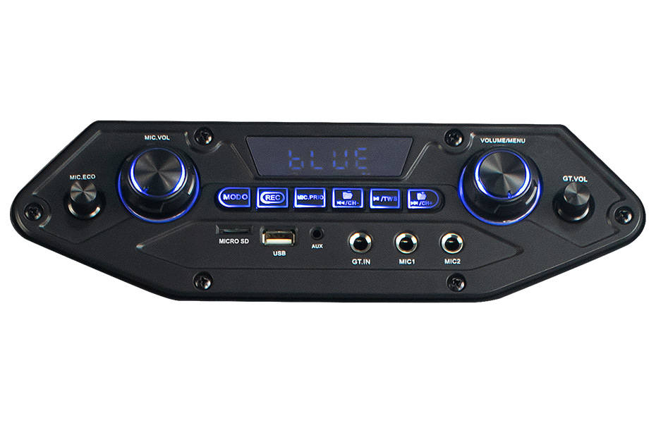 Caixa de som bluetooth 900wrms Aquario hype 900 TWS painel