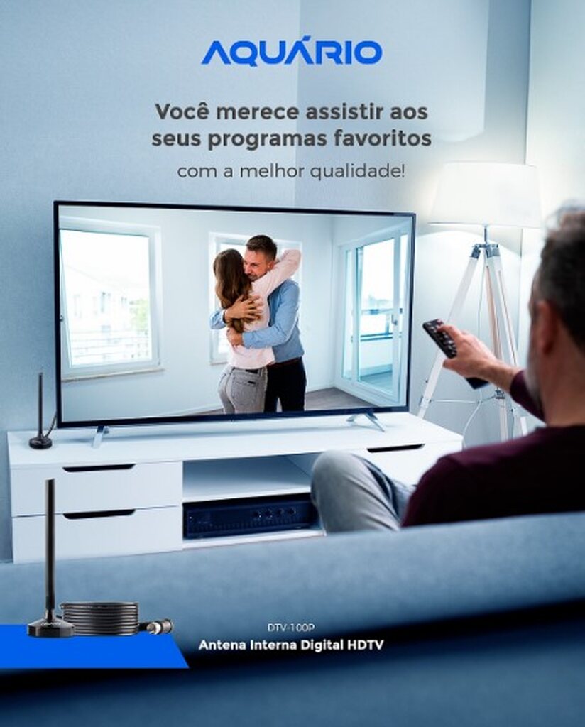 banner Aquário antena sinal digital ou analógico