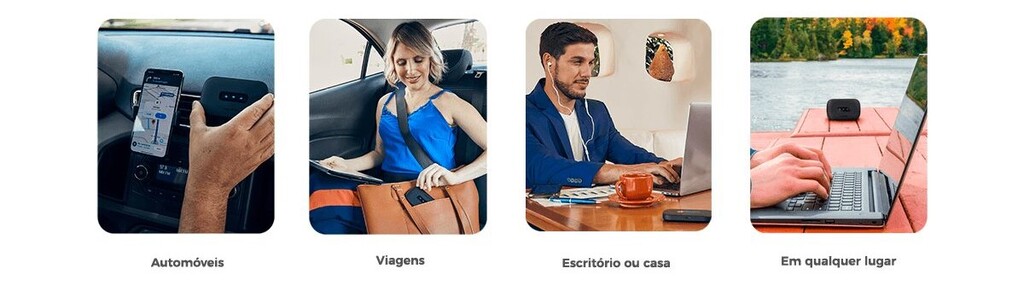 imagem demonstrativa das aplicações do modem da Aquário para acessar um dos tipos de internet