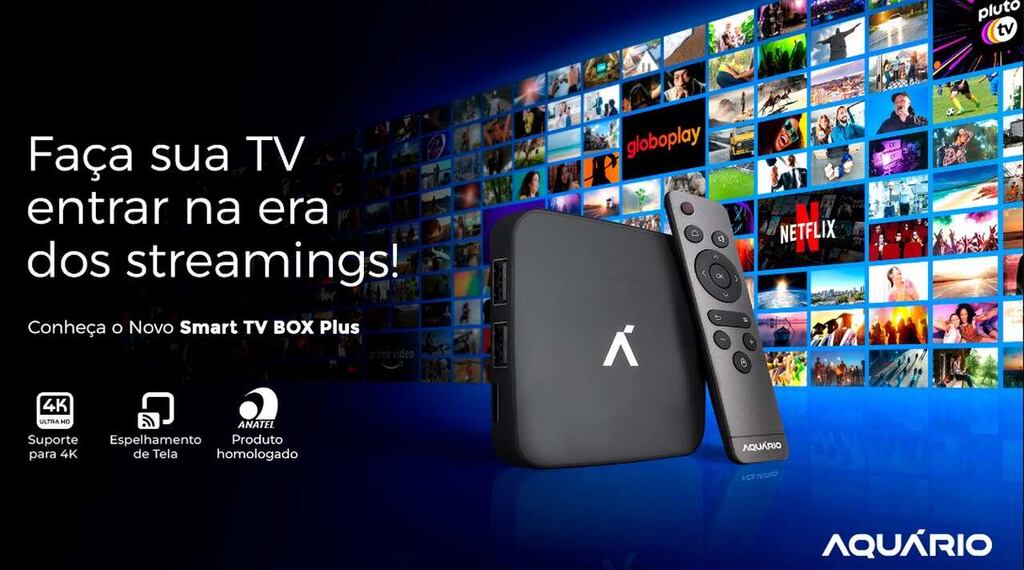 Smart TV Box da Aquário para colocar youtube na tv
