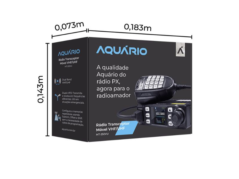 alcance rádio vhf produto