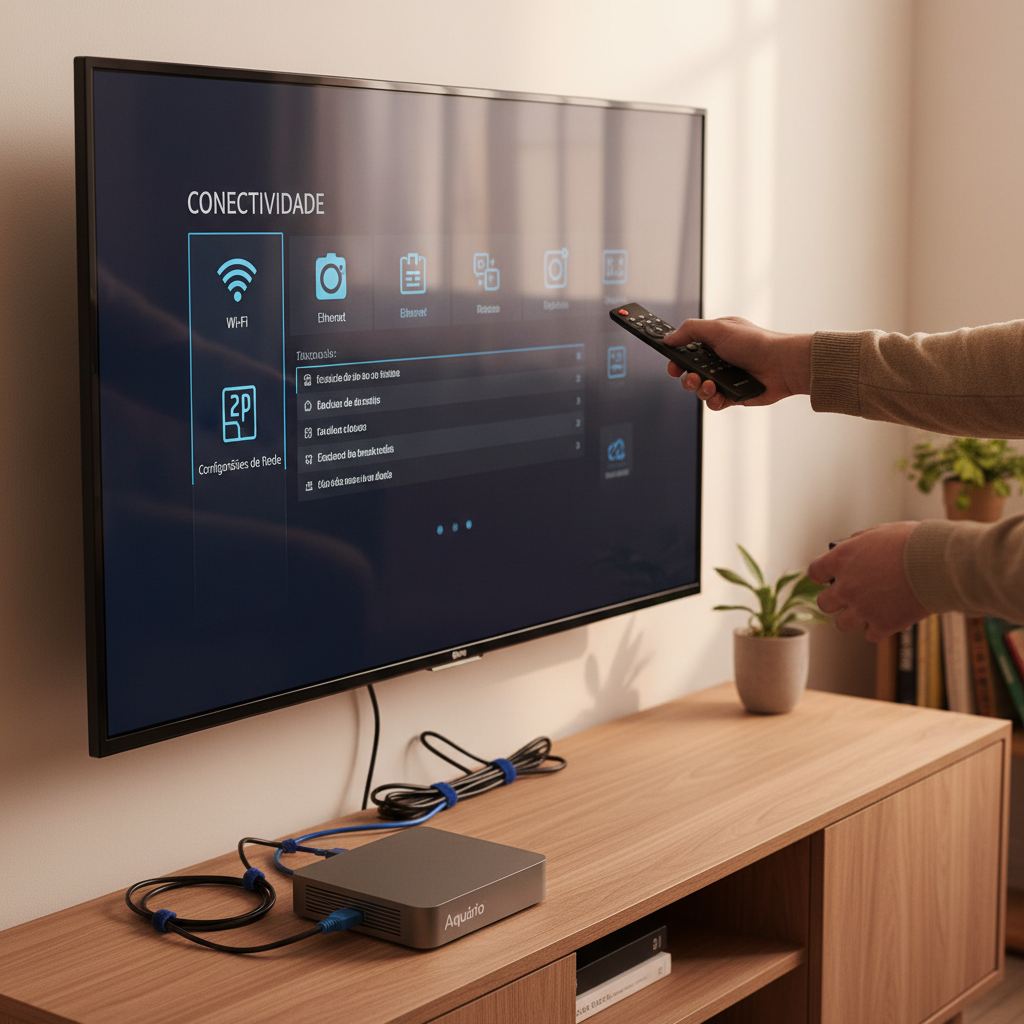 Como configurar TV Box Aquário: guia completo passo a passo — Conectividade: Wi-Fi, Ethernet e configurações de rede