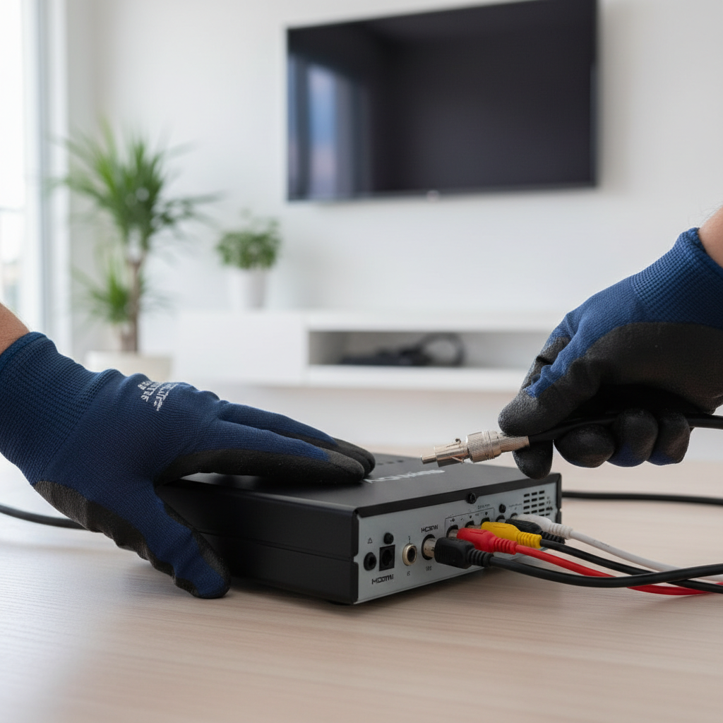 Como instalar antena via satélite Aquário: guia completo passo a passo — Conexão do cabo coaxial e do receptor